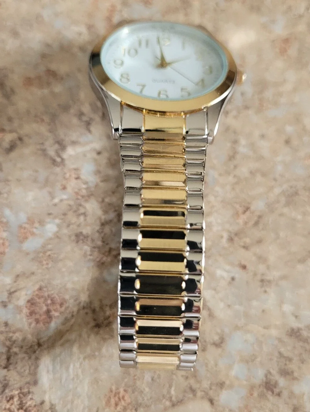 George Quartz Two-Tone Stainless Steel Watch with Expansion Band